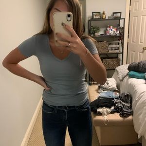 Plain light blue T-shirt